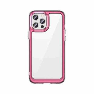 Colorful Series Acrylic + TPU Phone Case For iPhone 11 Pro(Transparent Pink)