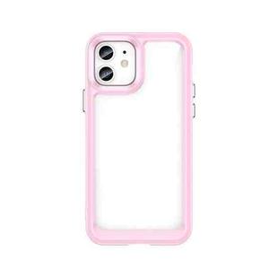 Colorful Series Acrylic + TPU Phone Case For iPhone 11(Pink)