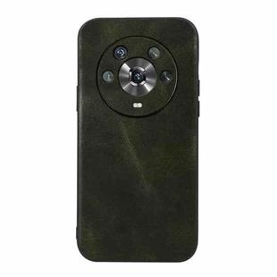 For Honor Magic4 Genuine Leather Double Color Crazy Horse Phone Case(Green)