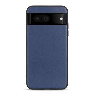 For Google Pixel 7 Accurate Hole Lambskin Texture Genuine Leather Phone Case(Blue)