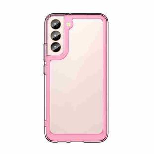 For Samsung Galaxy S22+ 5G Colorful Series Acrylic + TPU Phone Case(Transparent Pink)