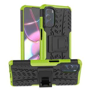 For Motorola Moto G Stylus 2022 4G Tire Texture TPU + PC Phone Case with Holder(Green)