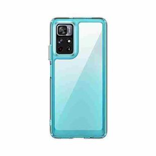 For Xiaomi Poco M4 Pro 5G Colorful Series Acrylic + TPU Phone Case(Transparent Blue)