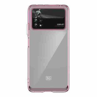For Xiaomi Poco X4 Pro 5G Colorful Series Acrylic + TPU Phone Case(Transparent Pink)