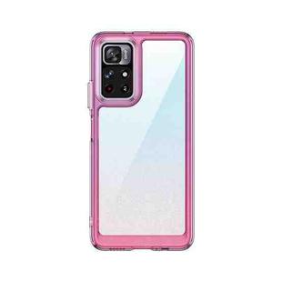 For Xiaomi Redmi Note 11S 5G Colorful Series Acrylic + TPU Phone Case(Transparent Pink)
