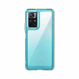 For Xiaomi Redmi Note 11S 5G Colorful Series Acrylic + TPU Phone Case(Transparent Blue)