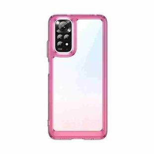 For Xiaomi Redmi Note 11 Global / Note 11S Colorful Series Acrylic + TPU Phone Case(Transparent Pink)