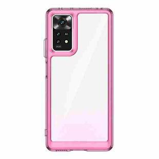 For Xiaomi Redmi Note 11 Pro 4G Colorful Series Acrylic + TPU Phone Case(Transparent Pink)