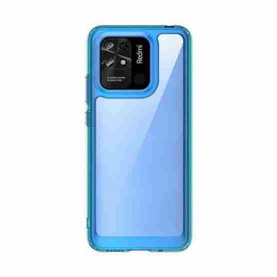 For Xiaomi Redmi 10 India Colorful Series Acrylic + TPU Phone Case(Transparent Blue)