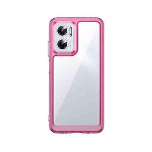 For Xiaomi Redmi 10 Prime+ 5G Colorful Series Acrylic + TPU Phone Case(Transparent Pink)