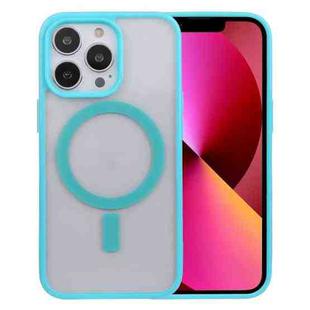 For iPhone 13 Acrylic + TPU Masafe Magnetic Phone Case(Sky Blue)