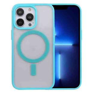 For iPhone 13 Pro Acrylic + TPU Masafe Magnetic Phone Case (Sky Blue)