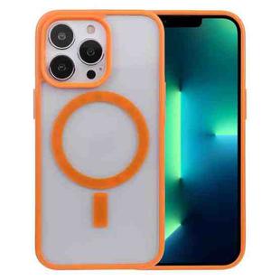 For iPhone 13 Pro Max Acrylic + TPU Masafe Magnetic Phone Case (Orange)