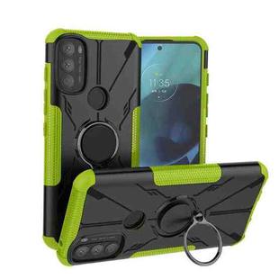 For Motorola Moto G71 5G Armor Bear Shockproof PC + TPU Phone Case(Green)