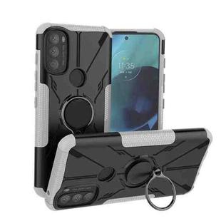 For Motorola Moto G71 5G Armor Bear Shockproof PC + TPU Phone Case(White)