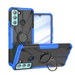 For Tecno Pop 5 LTE Armor Bear Shockproof PC + TPU Phone Case(Blue)