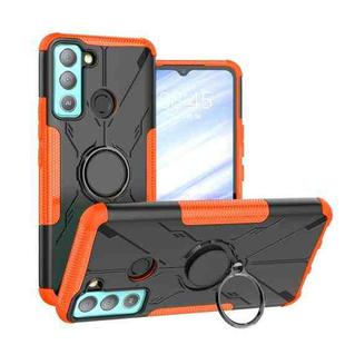 For Tecno Pop 5 LTE Armor Bear Shockproof PC + TPU Phone Case(Orange)