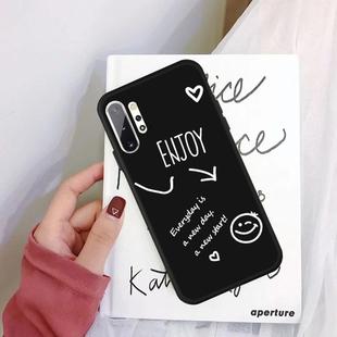 For Galaxy Note10+ Enjoy Love Pattern Frosted TPU Protective Case(Black)