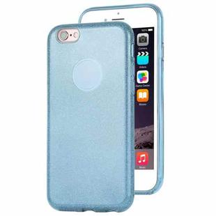 For iPhone 6 TPU Glitter All-inclusive Protective Case(Blue)