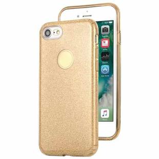 For iPhone 7 TPU Glitter All-inclusive Protective Case(Gold)