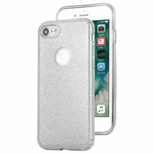 For iPhone 7 TPU Glitter All-inclusive Protective Case(Silver)