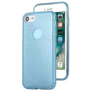 For iPhone 7 TPU Glitter All-inclusive Protective Case(Blue)