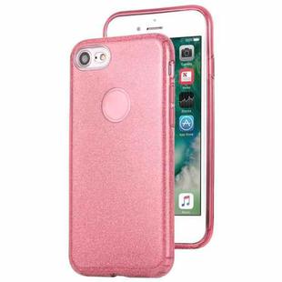 For iPhone 7 TPU Glitter All-inclusive Protective Case(Pink)