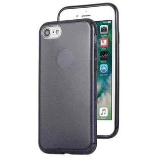 For iPhone 7 TPU Glitter All-inclusive Protective Case(Black)