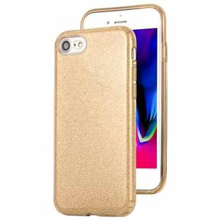 For iPhone 8 TPU Glitter All-inclusive Protective Case(Gold)