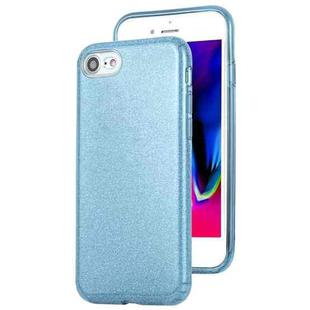 For iPhone 8 TPU Glitter All-inclusive Protective Case(Blue)