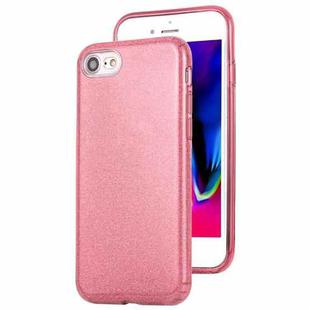 For iPhone 8 TPU Glitter All-inclusive Protective Case(Pink)