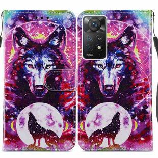 For Xiaomi Redmi Note 11 Pro 4G / 5G Painted Pattern Horizontal Flip Leather Phone Case(Wolf Totem)