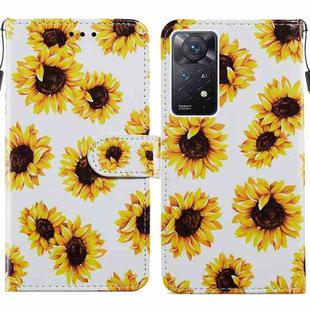 For Xiaomi Redmi Note 11 Pro 4G / 5G Painted Pattern Horizontal Flip Leather Phone Case(Sunflower)