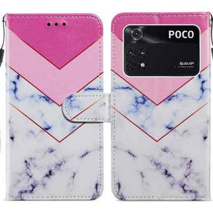 For Xiaomi Poco M4 Pro Painted Pattern Horizontal Flip Leather Phone Case(Smoke Marble)