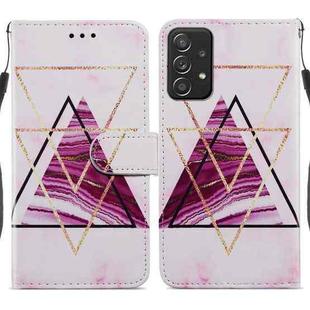 For Samsung Galaxy A53 5G Painted Pattern Horizontal Flip Leather Phone Case(Marble)