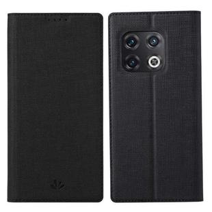 For OnePlus 10 Pro ViLi DMX Series Shockproof Magnetic Flip Leather Phone Case(Black)