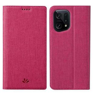 For OPPO Find X5 ViLi DMX Series Shockproof Magnetic Flip Leather Phone Case(Rose Red)