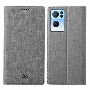 For OPPO Reno7 5G / Find X5 Lite ViLi DMX Series Shockproof Magnetic Flip Leather Phone Case(Grey)