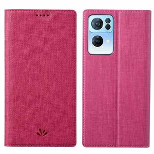 For OPPO Reno7 5G / Find X5 Lite ViLi DMX Series Shockproof Magnetic Flip Leather Phone Case(Rose Red)