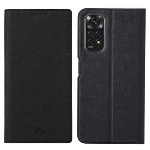 For Xiaomi Redmi Note 11 4G ViLi DMX Series Shockproof Magnetic Flip Leather Phone Case(Black)