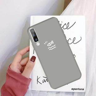 For Galaxy A50 Little Fish Pattern Frosted TPU Protective Case(Grey)