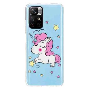 For Xiaomi Redmi Note 11 5G China Luminous TPU Protective Phone Case(Star Unicorn)