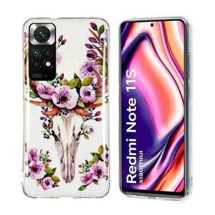 For Xiaomi Redmi Note 11 Global Luminous TPU Protective Phone Case(Flower Deer)