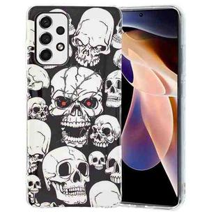 For Samsung Galaxy A33 5G Luminous TPU Protective Phone Case(Skull)