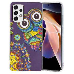 For Samsung Galaxy A53 5G Luminous TPU Protective Phone Case(Blue Owl)