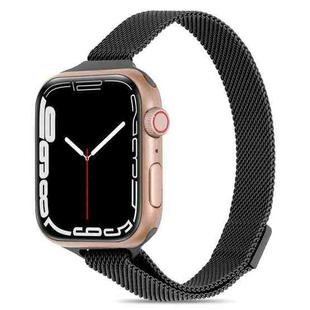 Milanese Small Waist Watch Band For Apple Watch Series 8&7 41mm / SE 2&6&SE&5&4 40mm / 3&2&1 38mm(Black)