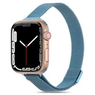 Milanese Small Waist Watch Band For Apple Watch Series 8&7 41mm / SE 2&6&SE&5&4 40mm / 3&2&1 38mm(Porcelain Blue)