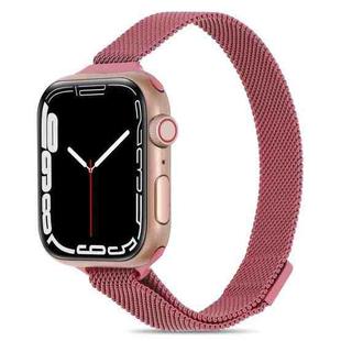 Milanese Small Waist Watch Band For Apple Watch Series 8&7 41mm / SE 2&6&SE&5&4 40mm / 3&2&1 38mm(Water Red)