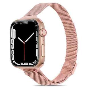 Milanese Small Waist Watch Band For Apple Watch Ultra 49mm / Series 8&7 45mm / SE 2&6&SE&5&4 44mm / 3&2&1 42mm(Pink)