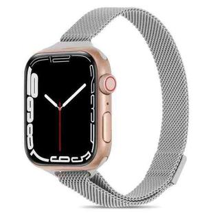 Milanese Small Waist Watch Band For Apple Watch Ultra 49mm / Series 8&7 45mm / SE 2&6&SE&5&4 44mm / 3&2&1 42mm(Cold Grey)